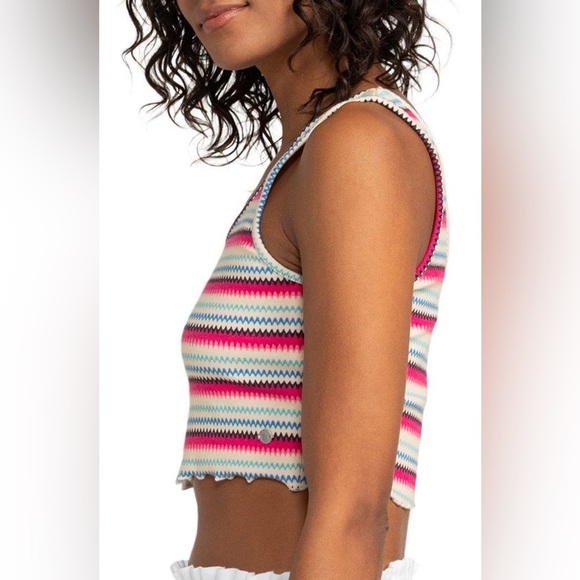 NWT - Roxy Women's Keep It Wavy Striped Tank Top - size XL - Picture 3 of 8